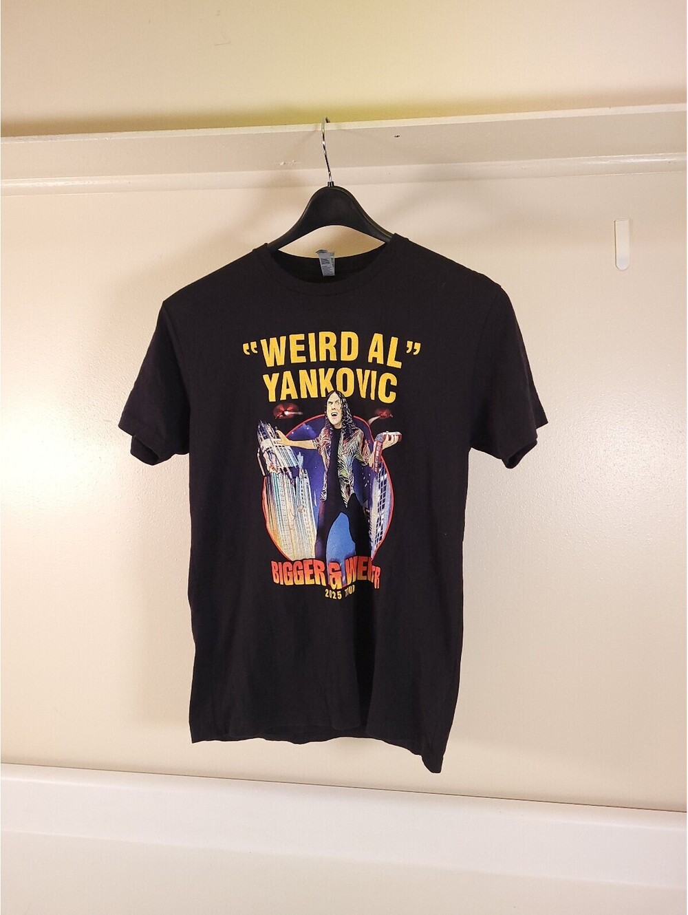 Weird al yankovic bigger and weirder tour t shirt mens m comedy black